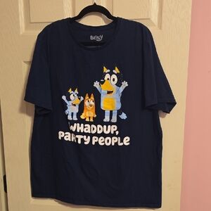 Bluey Women's Navy Blue Party‎ Graphic Tee